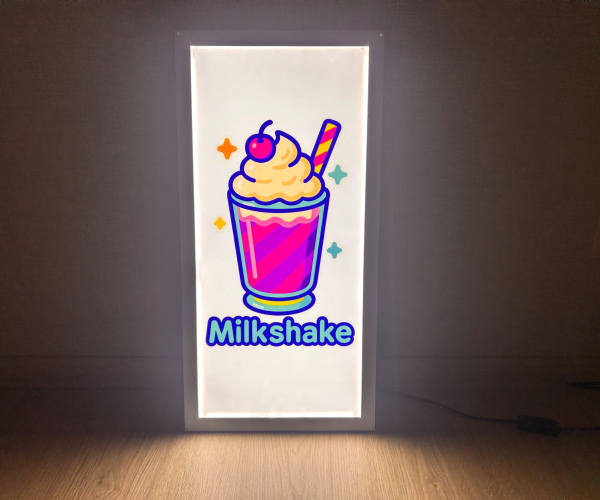 Мілкшейк milkshake вивіска композитна 60х30 см